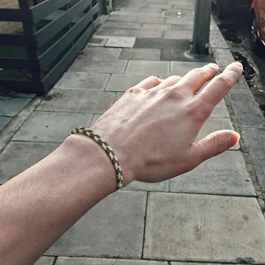 Braided Rope Bracelet for Men, Plaid Pattern Hand Braided Adjustable Nylon Bracelet, Birthday Friendship Gift for Men.