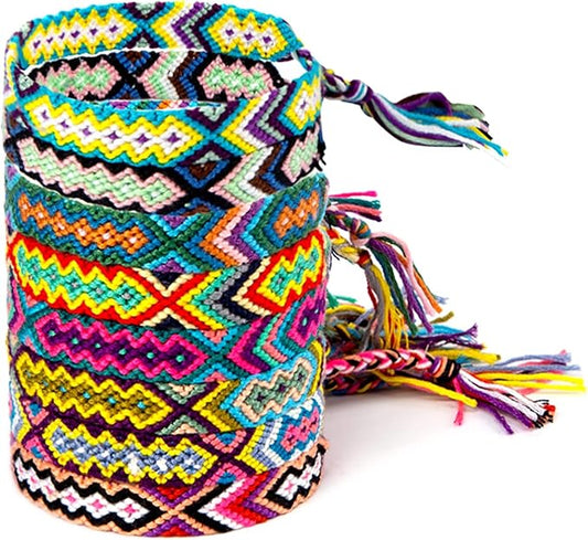 8PCS Woven Friendship Bracelet,  Woven Bracelets Braided Friendship Bracelets for Women Men and Teens Handmade