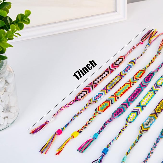 8PCS Woven Friendship Bracelet,  Woven Bracelets Braided Friendship Bracelets for Women Men and Teens Handmade
