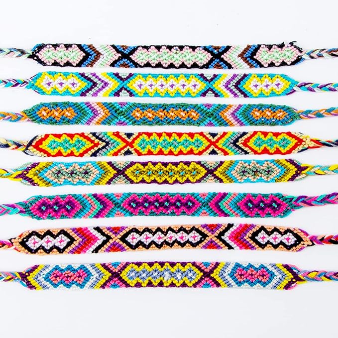 8PCS Woven Friendship Bracelet,  Woven Bracelets Braided Friendship Bracelets for Women Men and Teens Handmade